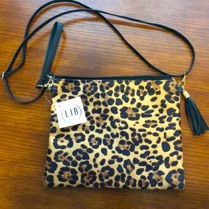Leopard crossbody/clutch purse